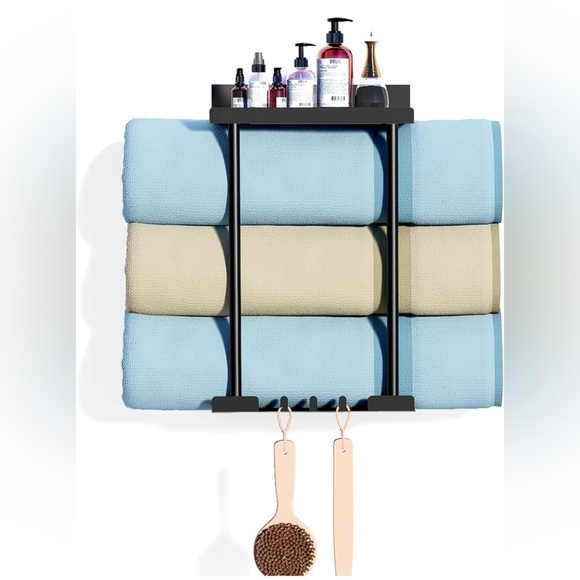 2 Tier Wall Towel Holder rrm - Picture 2 of 4